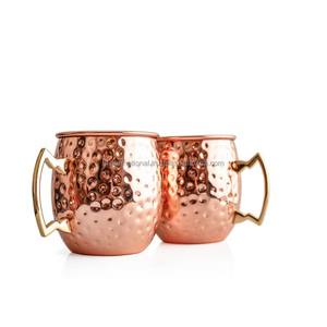 100% Drinking Home Use Copper Mug Custom Size Hammer <b>Hand</b> Made Copper Water Mug Pot for Party Ware Use - Product Image 2