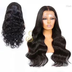 FBS Wig Rambut Mentah Murah Tidak Diproses Rambut India Virgin Dalam 12 A Rambut Remy 18 Inci Wig Gelombang Dalam Keriting Depan 13x6