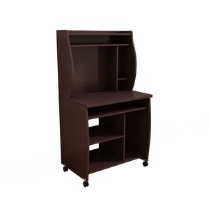 Carrello da Cucina Rosso Cocoa Espresso con Ripiani a Soppalco, Porta Spezie e Ruote Bloccabili - Carrello Multiuso per Cucina e Isola - Product Image 3