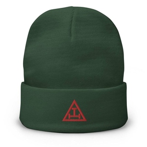 Royal Arch Chapter Knit <b>Hat</b> - Red Triple Tau Premium Winter <b>Beanie</b> - Product Image 4