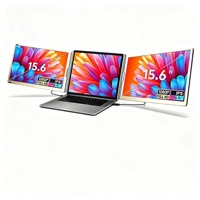 Nouveauté S6 Ordinateur portable ultra-fin 15,6 pouces 1080P IPS Triple écran extensible Plug-and-Play Sans pilote requis pour les ordinateurs portables de 13 à 17 pouces