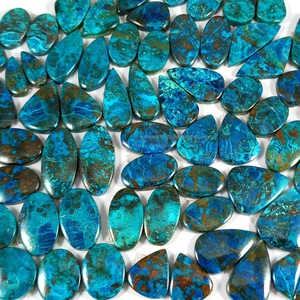 Pierre de Shattuckite en paire, pierres précieuses brutes, cabochons naturels, pierres à facettes, fournisseur de cristaux, vente en gros en vrac - Product Image 1