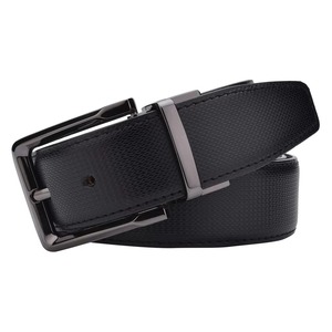 Ceinture pour homme en cuir de vachette véritable, couleur unie, boucle à ardillon, design tendance, sur mesure, dernière collection. - Product Image 3