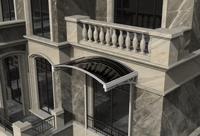 Toldo Semicircular de Policarbonato para Ventana, Decorativo, para Puerta Principal
