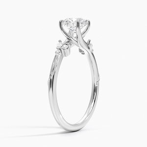 Bague BOJ 030 en argent 925, coupe ronde, motif camélia, diamant anti-migraine, 2 carats, couleur D, VVS1, moissanite certifiée GRA, prix bas, vente de bagues - Product Image 2