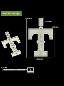 Collier pendentif en moissanite le plus vendu pour les voyages, les vacances et les soirées sur la plage, disponible en gros - Product Image 3