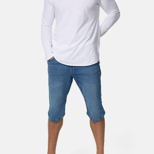 Pantalones Cortos Largos de Mezclilla de Nuevo Estilo, Pantalones Cortos Largos de Mezclilla con Logotipo Personalizado, Pantalones Cortos Largos de Mezclilla para Hombre de Alta Calidad, Talla Grande, 100% Algodón - Product Image 3
