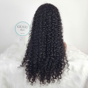 Perruques en cheveux humains bouclés birmans, haute densité, 13x6, sans colle, avec dentelle transparente, perruque frontale bouclée en dentelle, vente en gros - Product Image 3
