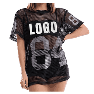 Wholesale Custom Women Fitness Fashion <b>Crop</b> <b>Top</b> <b>mesh</b> T shirt Graphic T-Shirts Cotton Breathable T-Shirts - Product Image 2