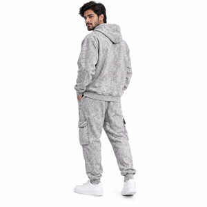 Conjunto Deportivo de Felpa Ecológico 100% Algodón, Sudadera Holgada y Pantalones Deportivos para Clima Frío, Entrenamiento en Gimnasio, Personalizado y al Por Mayor de Mangoes Fashion - Product Image 2