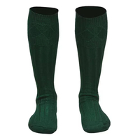 Chaussettes d'équitation unisexes à compression, couleur unie, avec logo personnalisé et design de revers, qualité supérieure, hauteur genou, prix de gros