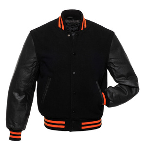 Oem High Quality Wool Body & <b>Real</b> Cow <b>Leather</b> Sleeve Custom Design Patches Varsity <b>Jacket</b> Lettermen Baseball Varsity <b>Jacket</b> - Product Image 4