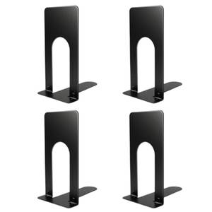 Sujetalibros de metal modernos, elegantes y antideslizantes, soporte para libros para el hogar, oficina, estudio, biblioteca, solución de organización de estanterías - Product Image 4