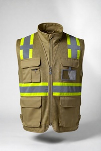 Chaleco de Seguridad Reflectante de Grado Profesional para Hombre, Chaleco de Trabajo con Múltiples Bolsillos para Exteriores - Product Image 2