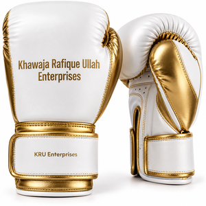 ถุงมือชกมวยหนังสังเคราะห์สีดำเขียว Khawaja Rafique Ullah Enterprises พร้อมสายรัดข้อมือแบบเวลโคร - Product Image 5