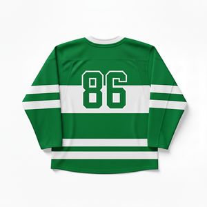 Último Diseño Original de Camiseta de Hockey sobre Hielo Unisex Personalizada con Nombre y Número del Equipo, Alta Calidad, 100% Poliéster, Malla Transpirable, Cuello en V - Product Image 2