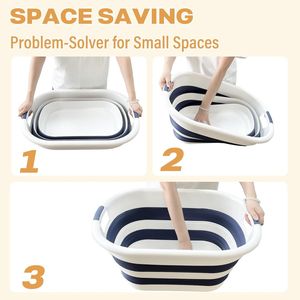 Cesto per Bucato Pieghevole in Plastica da 43L (11,5 Galloni), Contenitore di Stoccaggio Pop-up Pieghevole, Cesto per Biancheria di Grande Capacità - Product Image 5