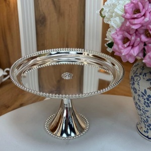 <b>Two</b> <b>Tier</b> Round <b>Cake</b> <b>Stand</b> With Gold Branch Design Metal Dessert Display Glam Style Party Serving Tray - Product Image 4