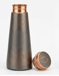 ขวดน้ำทองแดงดีต่อสุขภาพ ลายกรวย ดีไซน์สวย เหมาะสำหรับเด็กนักเรียน - Product Image 1