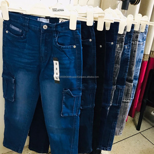 Nouveau Jean Cargo Homme Y2K en Denim Coton Haut de Gamme Effet Délavé Couleur Unie 8 Poches Style Streetwear – Collection Automne 2026 - Product Image 6