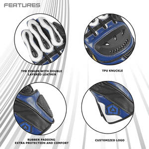 Guantes Profesionales de Motocross, de Cuero Genuino, Unisex, Transpirables, Protección Completa para los Dedos, con Nudillos Reforzados, Antideslizantes - Product Image 4