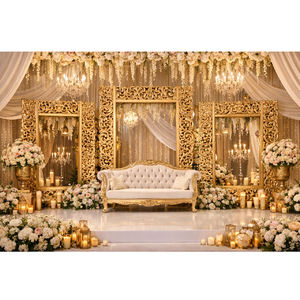 Marcos Decorativos para Escenarios de Boda, Tallados a Mano, Personalizados, Ligeros, de Fibra, Novedad en Artículos para Eventos de Boda - Product Image 1