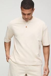 oversized loose fit <b>tshirt</b> men boxy drop shoulder heavy cotton streetwear blank <b>tshirt</b> bulk order supplier - Product Image 4