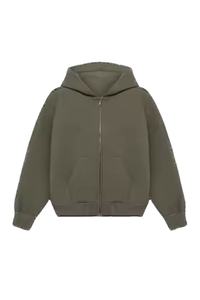 Sweats à capuche personnalisés pour hommes, poids lourd, doublure en polaire épaisse, pull-over d'hiver chaud, impression numérique, teinture unie, haute qualité - Product Image 2