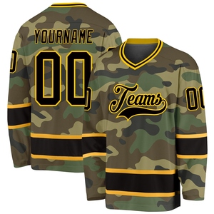 Maillot de hockey gris-noir-or en acier, personnalisé, de qualité supérieure, le plus vendu en gros, directement de l'industrie - Product Image 4