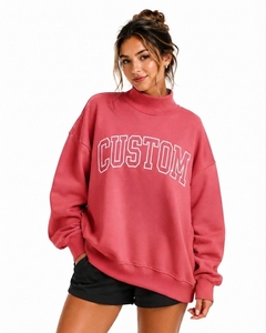Nouveau sweat-shirt oversize pour femme, style baggy, col montant, design classique, tissu doux, coupe confortable pour un usage quotidien - Product Image 1