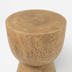 Solid Wooden Stool Side <b>Table</b> Modern Teak Accent Pedestal Round <b>End</b> <b>Table</b> Living Room Furniture Wooden Plant Stand Stool Block - Product Image 3