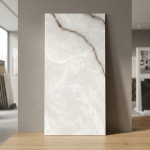 Rivera Onyx 24x48 Inch 20mm Glossy Porcelain <b>Wall</b> Floor <b>Tiles</b> Outdoor <b>Bathroom</b> <b>Adhesive</b> Luxury Onyx Vein Polished Collection - Product Image 4