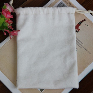 Cotton Muslin Tote <b>Bags</b> 5x7 Reusable Promotional <b>Gift</b> with Rope Handle - Product Image 5