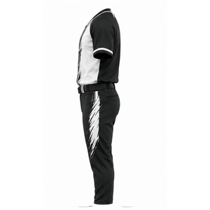 Uniforme de baseball tendance en polyester, tissu antibactérien, nom d'équipe personnalisé, séchage rapide, coupe ajustée pour adultes unisexes - Entraînement toutes saisons - Product Image 6