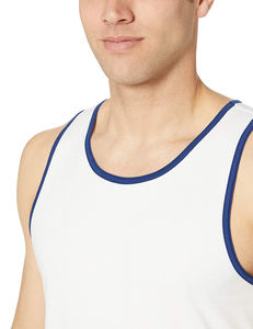 Servicio OEM, Camiseta sin Mangas Personalizada, Color Sólido, Informal, Transpirable, de Secado Rápido, 100% Algodón, para Gimnasio y Entrenamiento, Colores Personalizados para Hombre - Product Image 4