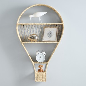 Crescent moon wall <b>rack</b> children book <b>shelf</b> weaving rattan floating bookshelf <b>racks</b> for kids - Product Image 3