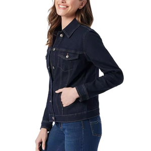 Veste en jean tendance pour femme avec logos personnalisés, manches longues, respirante et élégante pour femmes - Product Image 5