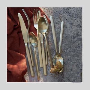 Unique Vintage Royal Design Stainless Steel Cutlery <b>Set</b> Silver Matt Handle Knives Spoons Forks for Dining School <b>PC</b> Material - Product Image 5