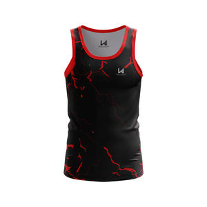 Débardeurs pour hommes personnalisés, imprimés, légers, écologiques, respirants, à séchage rapide, en coton tricoté, élasthanne et polyester - Product Image 2