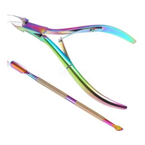 Cortacutículas Profesional de Titanio Arcoíris, Acero Inoxidable, para Eliminar Piel Muerta, Herramientas de Manicura, Afilado - Product Image 6