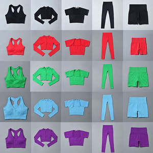 Ensemble de sport pour femme : soutien-gorge de sport, leggings taille haute, shorts de yoga, tenues de fitness et d'entraînement – Grande Vente - Product Image 4