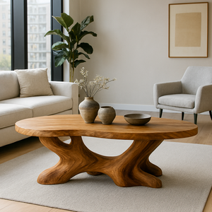 Unique Modern Live <b>Edge</b> Coffee Table Handmade Solid <b>Wood</b> Center Table for Living Room Rustic Natural <b>Wood</b> Decor Customization - Product Image 2