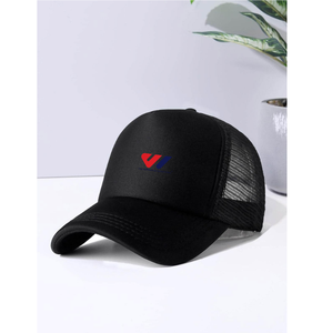 Black Adjustable Trucker Hat Mesh Back Snapback <b>Cap</b> Breathable 6 Panel Sports Headwear for Outdoor and Casual Wear - Product Image 1
