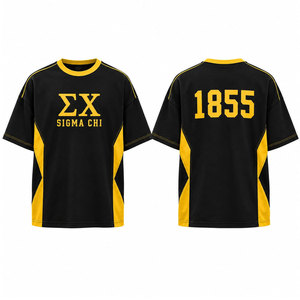 ซิกมา ชิ 1855 เสื้อยืดคอกลมแขนสั้นผู้ชายเสื้อยืดลำลองเสื้อผ้ากรีกผ้าเจอร์ซีย์ทรงปกติ - Product Image 1