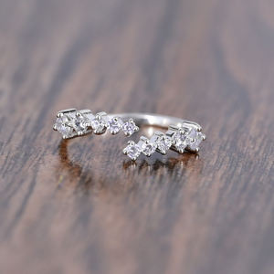 Anillos Ajustables Abiertos con Circonitas Cúbicas, Diseño Moderno, Plata de Ley 925, Baño de Oro Rosa, Apilables, Joyería de Compromiso - Product Image 1