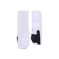 Bottes de protection pour jambes de cheval à imprimé léopard en nylon pour thérapie, soutien et récupération