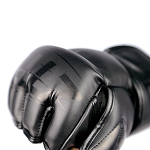 Gants d'entraînement de boxe MMA en cuir PU de haute qualité personnalisés, demi-doigts, gants UFC MMA - Product Image 3