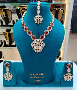 Wholesale High Quality New Vintage Copper Gold Plated Crystal Bridal Jewelry <b>Set</b> Long Mala Necklace Earrings Maang Wedding Gift - Product Image 3