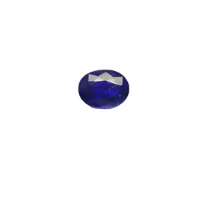 Pedra de corte de forma oval de safira azul natural, 6.30 cts pedra de aniversário de banguela solta azul para jóias