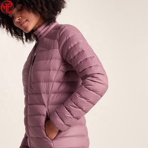 Doudoune matelassée légère pour femme, manteau d'hiver à col montant zippé, veste rembourrée personnalisée pour femme - Product Image 3